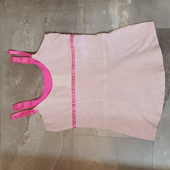 Lululemon MOVE double strap tank top. Stetchy. Built in bra. Pink. Size 10. - Picture 1 of 11